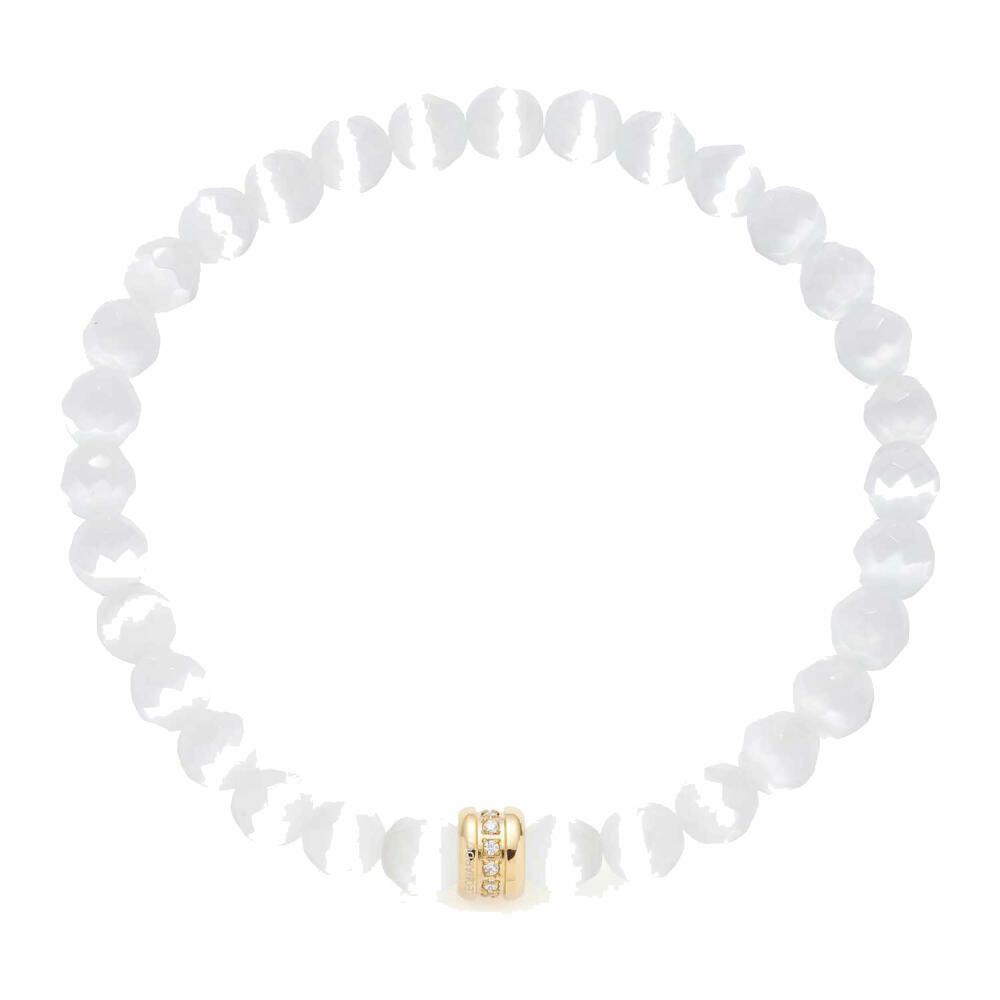 Leonardo Jewels Armband Perlina, Schmuckarmband, Edelstahl, Weiß, 022630