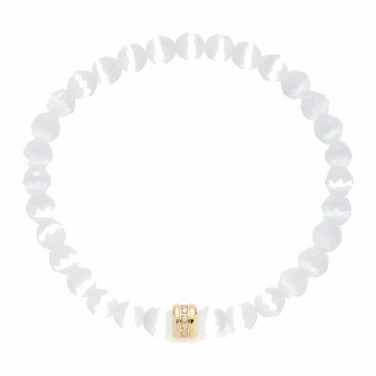 Leonardo Jewels Armband Perlina, Schmuckarmband, Edelstahl, Weiß, 022630