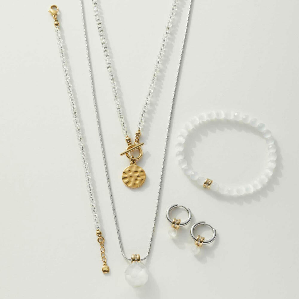 Leonardo Jewels Halskette Perlina, Schmuckkette, Edelstahl, Silber, 022629