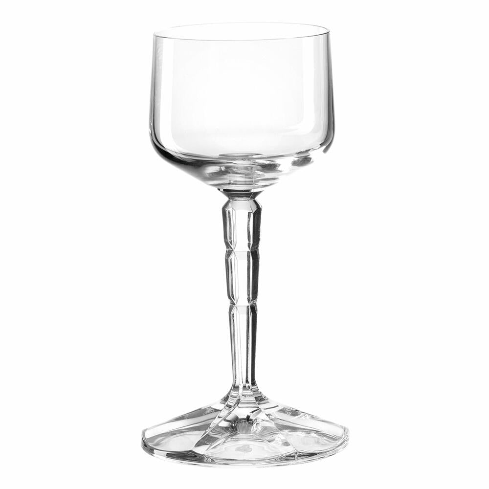 Leonardo Spiritii liqueur glasses set, set of 6, liqueur glass, liqueur glass, stem glass, faceted, Teqton, transparent, 60 ml, 022745