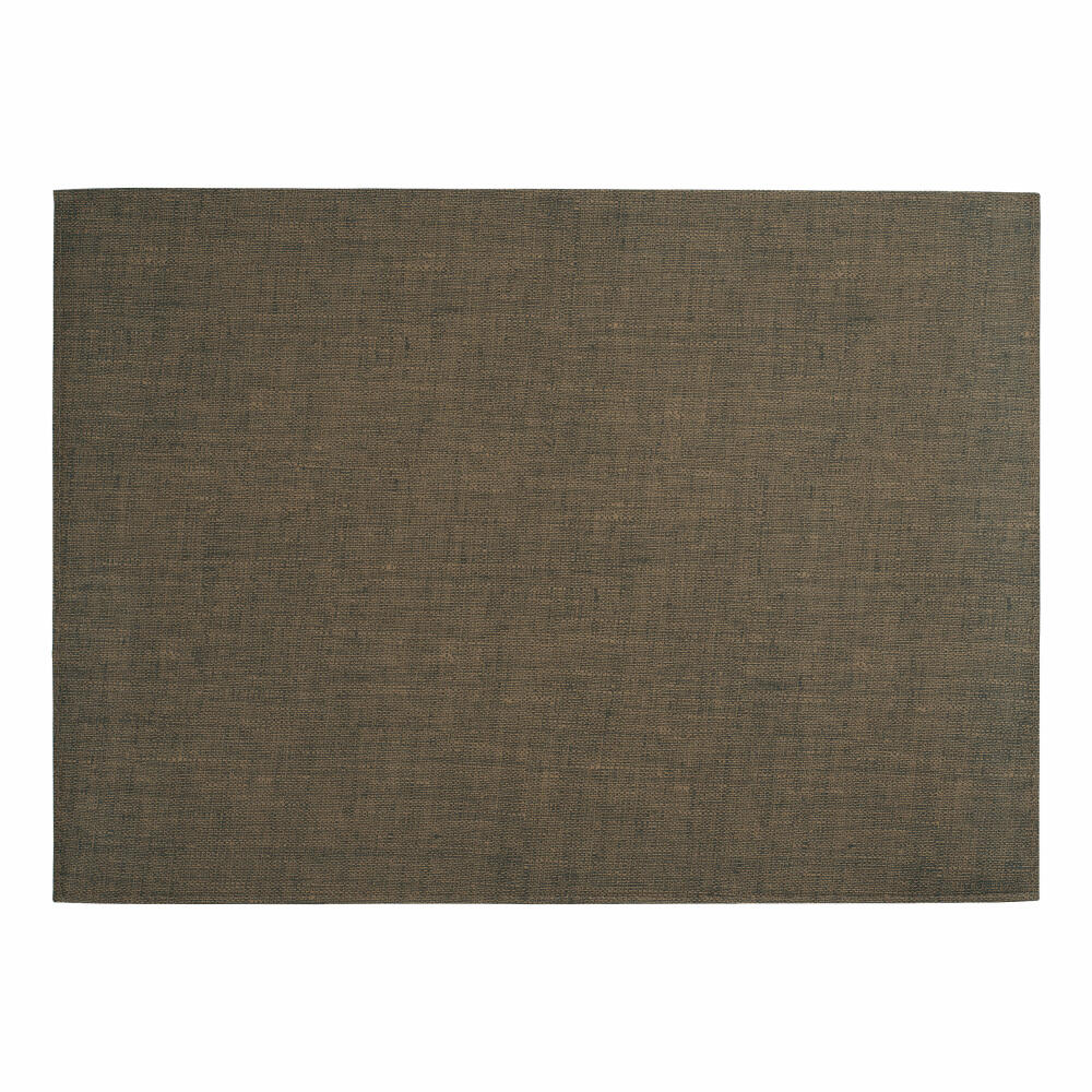 ASA Selection linen optic Tischset, Platzset, Platzdecke, Platzmatte, Untersetzer, PVC / Polyester, 46 x 33 cm, Wild Rice / Braun, 78502076