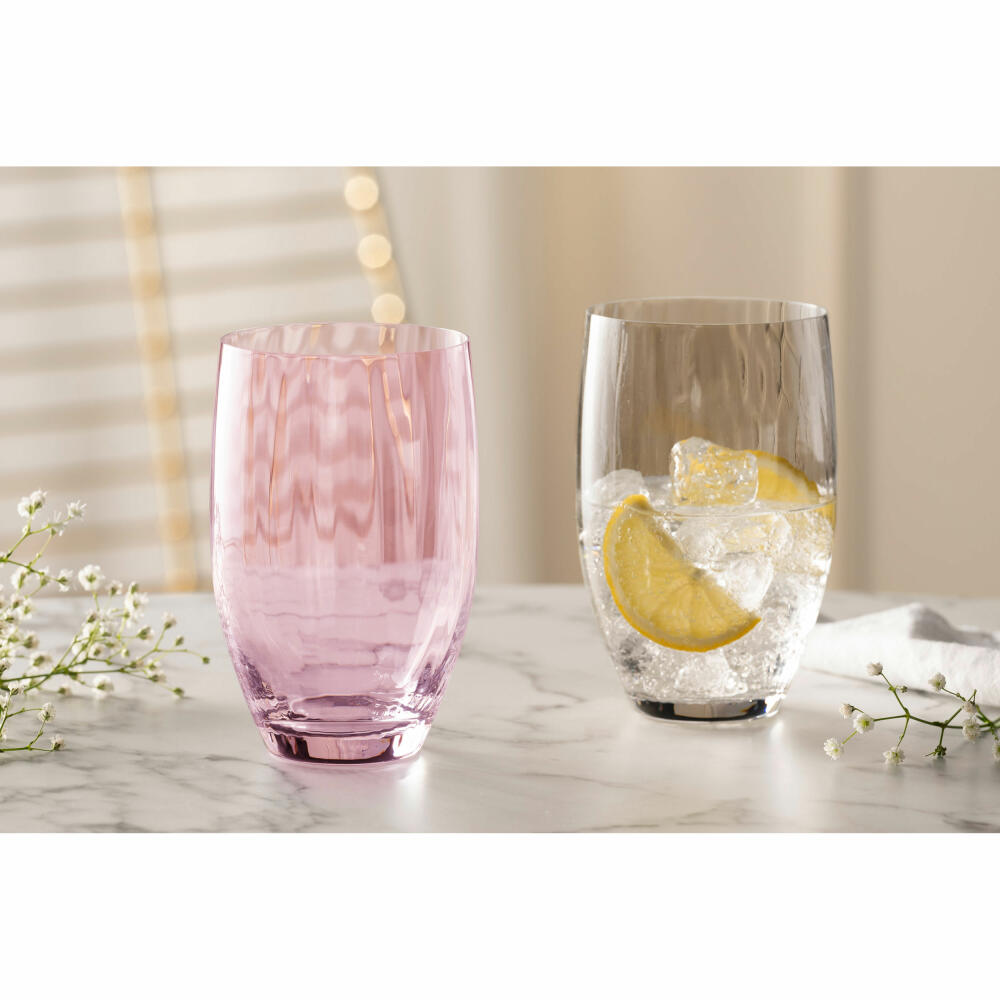 Leonardo drinking glass Poesia, water glass, juice glass, glass, crystal glass, grey, 460 ml, 022383