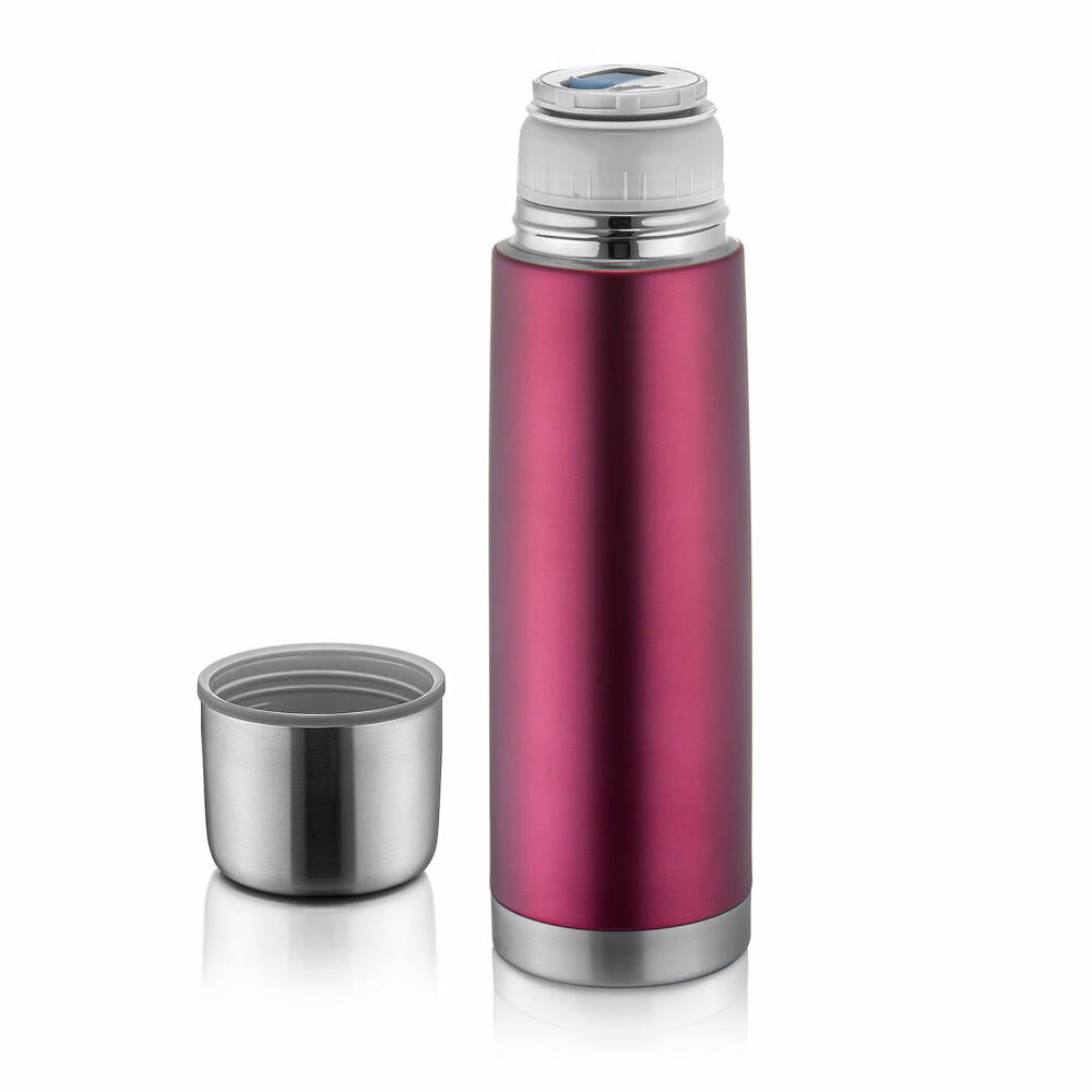 reer Colour stainless steel insulated bottle, insulated bottle, thermos flask, insulated bottle, berry red, 500 ml, 90504