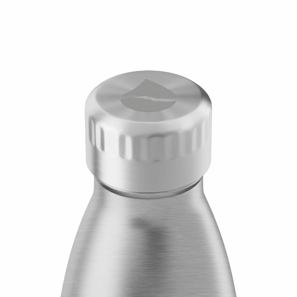 FLSK Trinkflasche STNLS, Isolierflasche, Thermoflasche, Flasche, Edelstahl, Silber, 350 ml, 1010-0350-0013