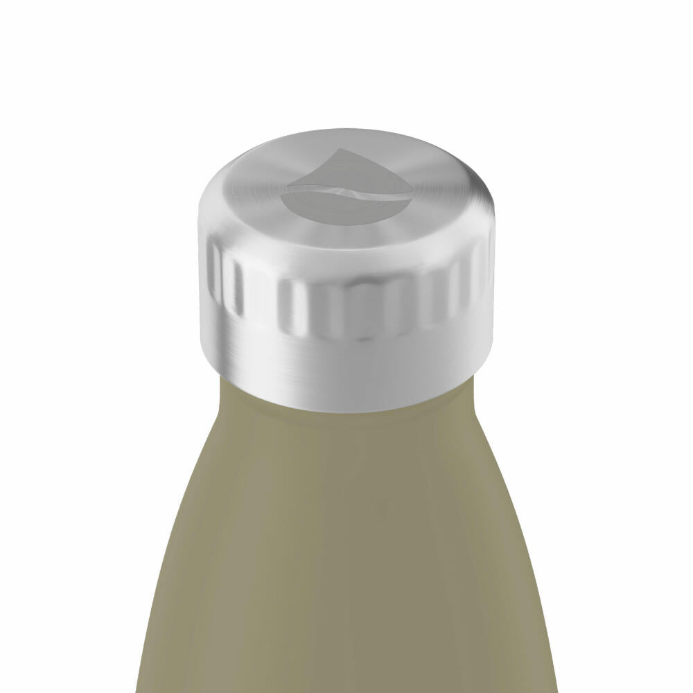 FLSK Trinkflasche Khaki, Isolierflasche, Thermoflasche, Flasche, Edelstahl, 500 ml, 1010-0500-0020