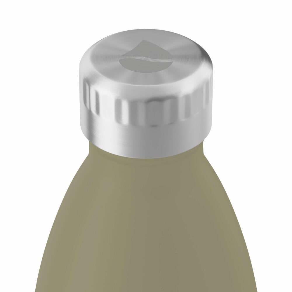FLSK Trinkflasche Khaki, Isolierflasche, Thermoflasche, Flasche, Edelstahl, 1 L, 1010-1000-0020
