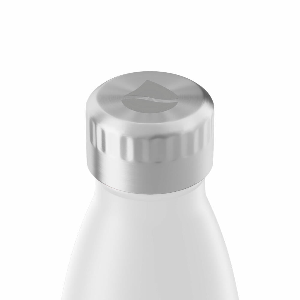 FLSK Trinkflasche WHTE, Isolierflasche, Thermoflasche, Flasche, Edelstahl, Weiß, 350 ml, 1010-0350-0010