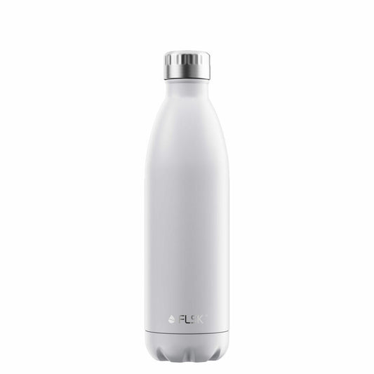 FLSK Trinkflasche WHTE, Isolierflasche, Thermoflasche, Flasche, Edelstahl, Weiß, 750 ml, 1010-0750-0010