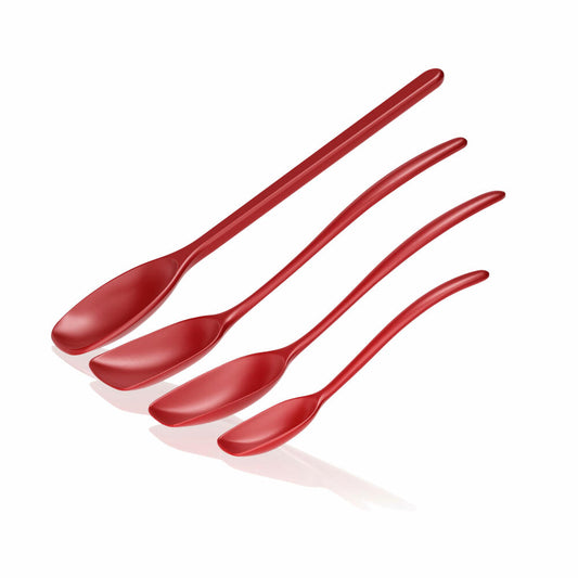 Rosti mixing spoon set 4-piece New Classic, kitchen helper, plastic, red, 30119