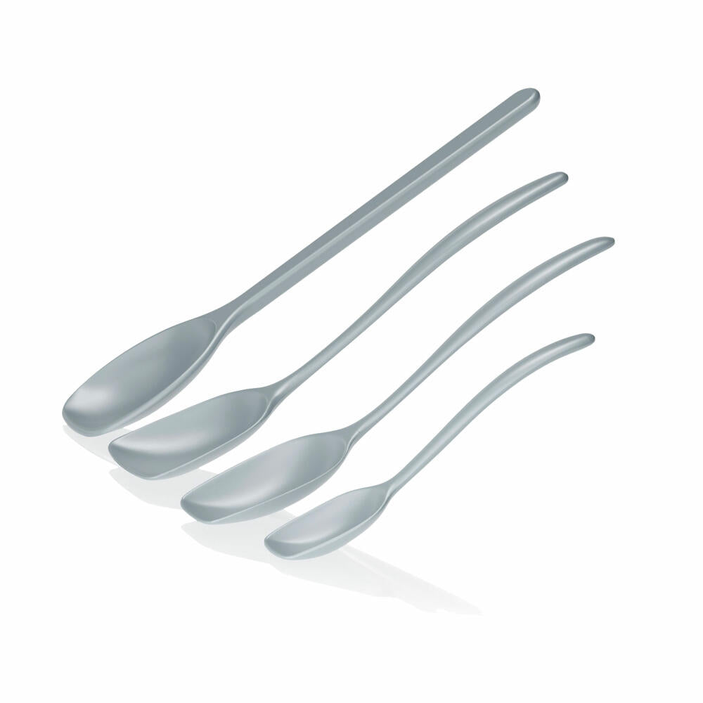 Rosti mixing spoon set 4-piece New Classic, kitchen helper, plastic, Dusty Blue, 30124