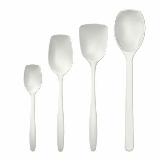 Rosti mixing spoon set 4-piece New Classic, kitchen helper, plastic, white, 30118