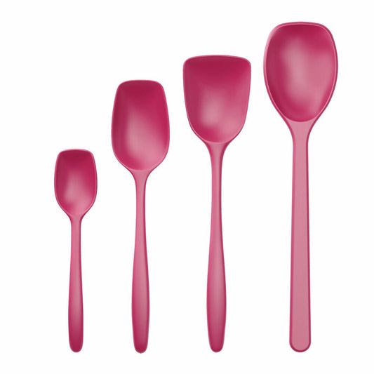 Rosti mixing spoon set 4-piece New Classic, kitchen helper, plastic, Beetroot, 30122