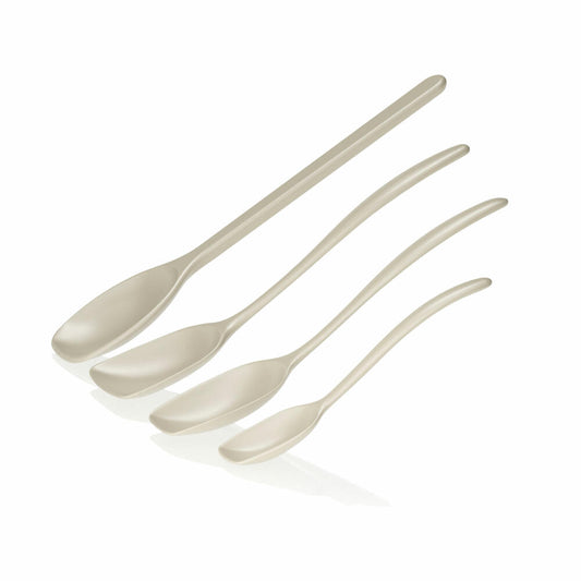 Rosti Mixing Spoon Set 4-piece New Classic, Kitchen Aid, Plastic, Humus, 30126