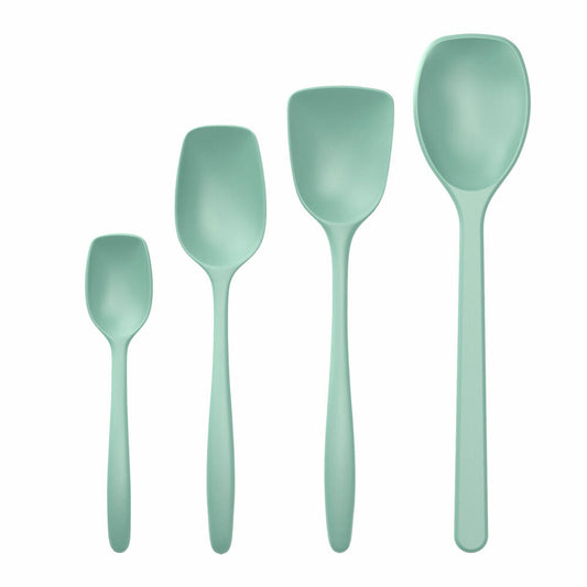 Rosti mixing spoon set 4-piece New Classic, kitchen helper, plastic, Nordic Green, 30125