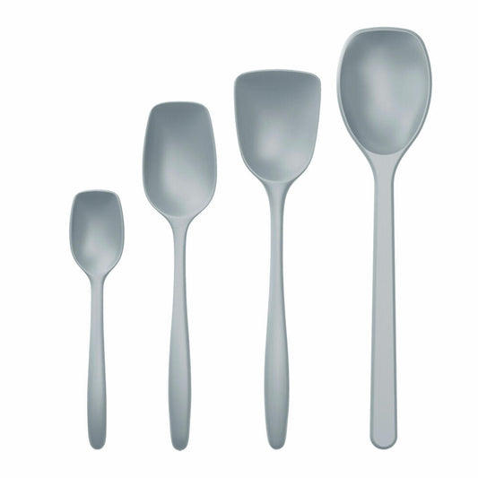 Rosti mixing spoon set 4-piece New Classic, kitchen helper, plastic, Dusty Blue, 30124