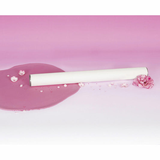 Städter Profi Ausrollstab, mit Silikon-Oberfläche, Ausroller, Nudelholz, Teigrolle, Teigroller, Edelstahl / Silikon, 49 cm, 803503