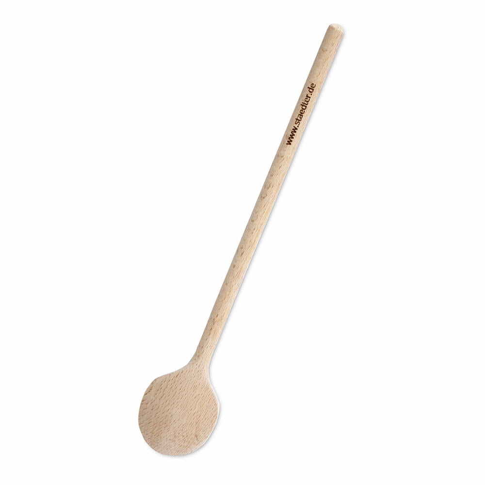 Städter Round Cooking Spoon, Cooking Spoon, Stirring Spoon, Kitchen Spoon, Kitchen Helper, Wood, 28 cm, 815018