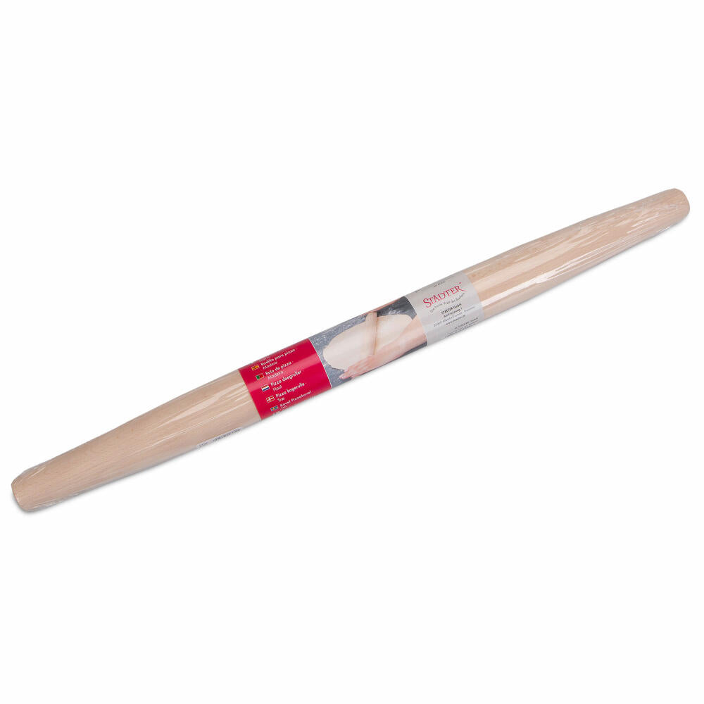 Städter pizza roller, dough roller, rolling pin, dough roller, rolling pin, beech, Ø 3.3 cm / 47 cm, 800007