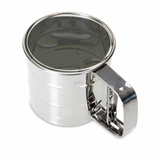 Städter Einhand-Mehlsieb, Puderzuckersieb, Mehl Sieb, Küchensieb, Backsieb, Edelstal, Ø 10 cm, 705005