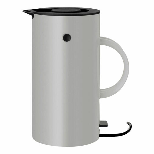 Stelton EM77 Wasserkocher, Wasser Kocher, Wassererhitzer mit Kalkfilter und Trockengehschutz, Kunststoff, Hellgrau, 1.5 L, 890-2