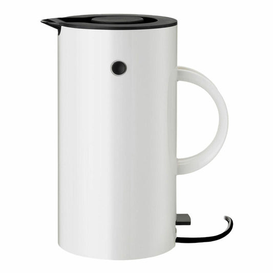 Stelton EM77 Wasserkocher, Wasser Kocher, Wassererhitzer mit Kalkfilter und Trockengehschutz, Kunststoff, Weiß, 1.5 L, 890-1