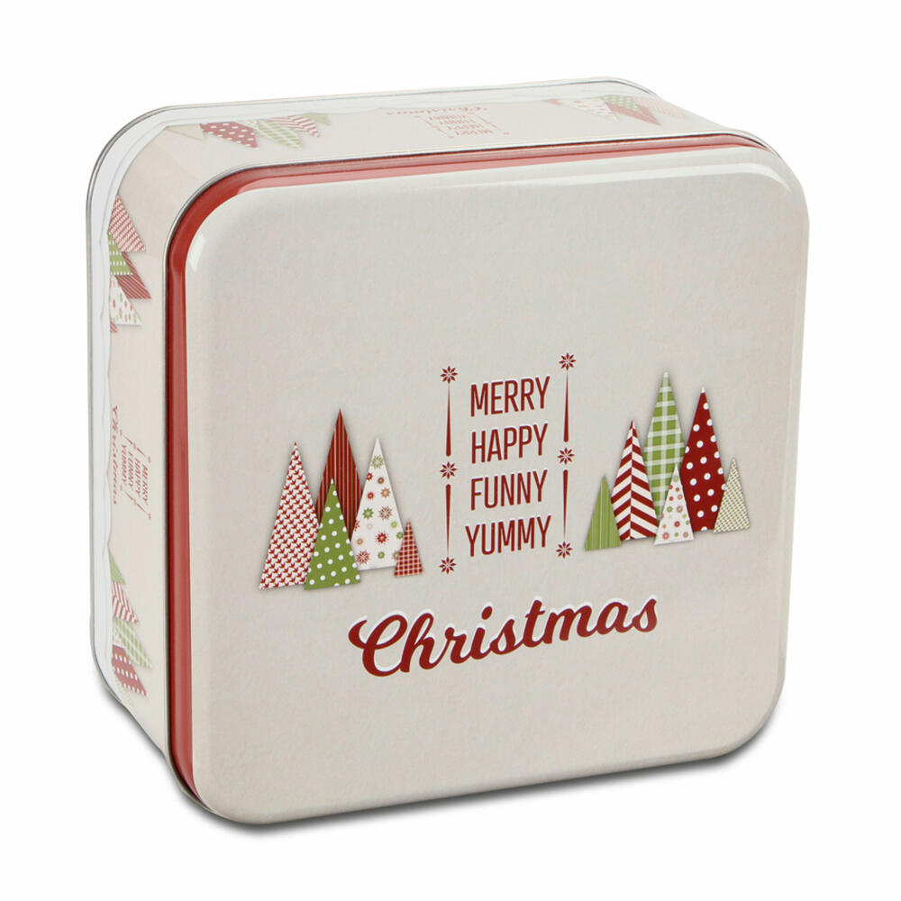 Städter biscuit tin Yummy Christmas square, cookie tin, biscuit tin, tin can, cookie tin, tinplate, 16.5 x 16.5 cm, 710023