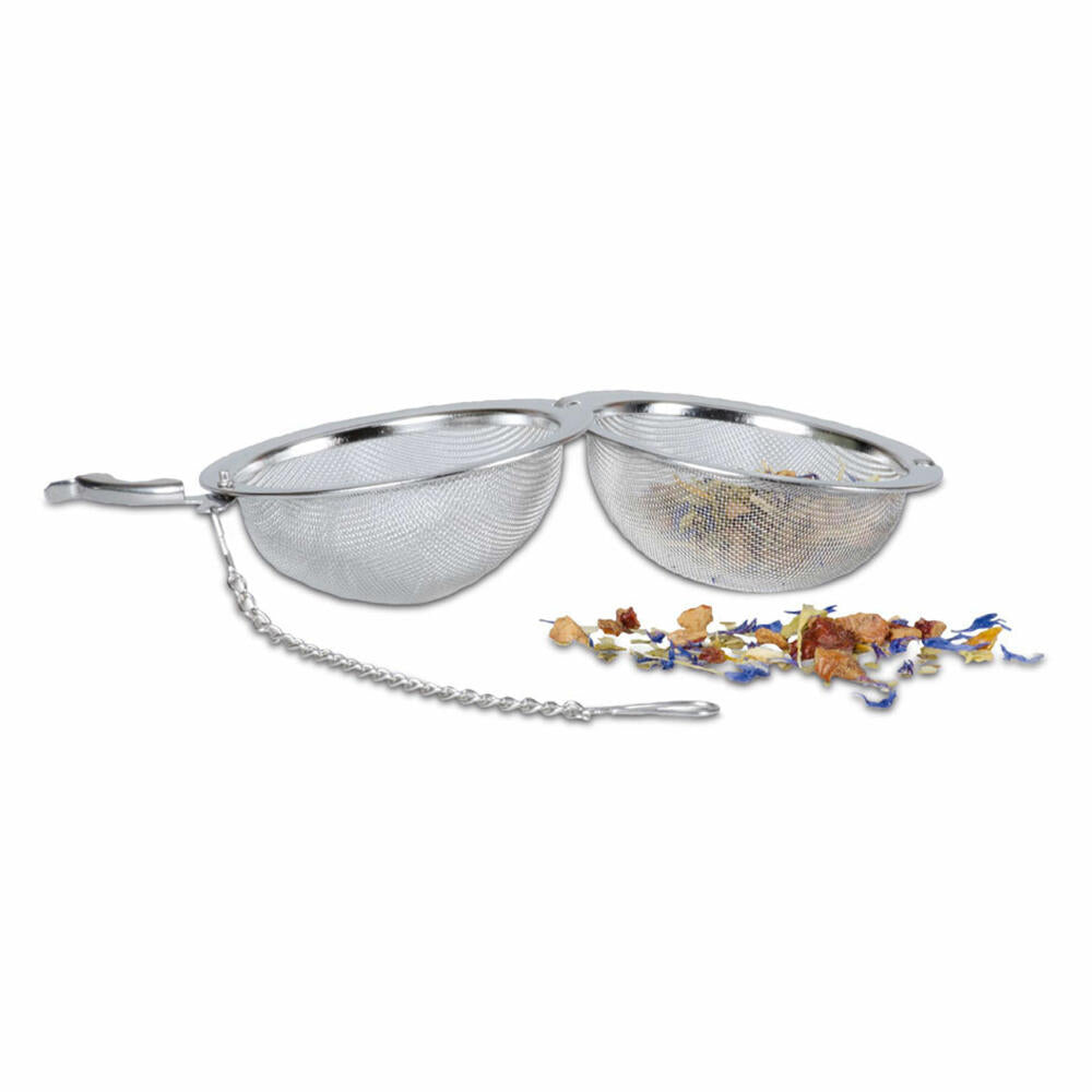 Städter tea and spice ball, with chain, tea ball, spice basket, tea strainer, stainless steel, Ø 6.5 cm, 702035