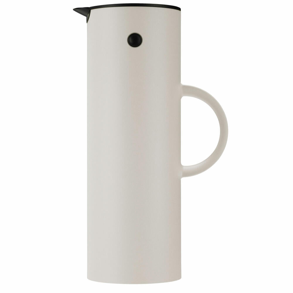 Stelton Isolierkanne EM77, Thermokanne, Kaffeekanne, Kunststoff, Glas, Soft Sand, 1 L, 995