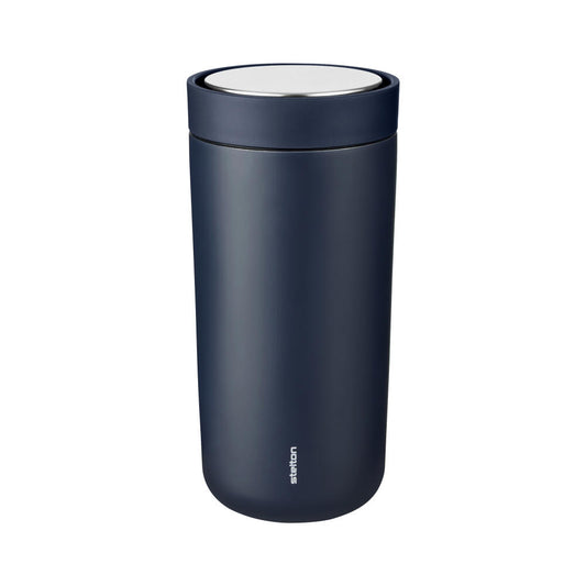 Stelton Thermo Mug To Go Click, stainless steel, plastic, Soft Deep Ocean, 400 ml, 685-44