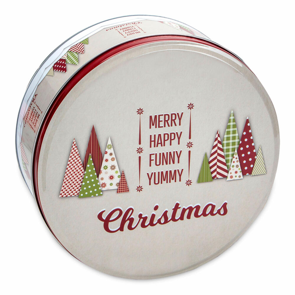 Städter biscuit tin Yummy Christmas round, cookie tin, biscuit tin, tin can, cookie tin, tinplate, Ø 22 cm, 710009