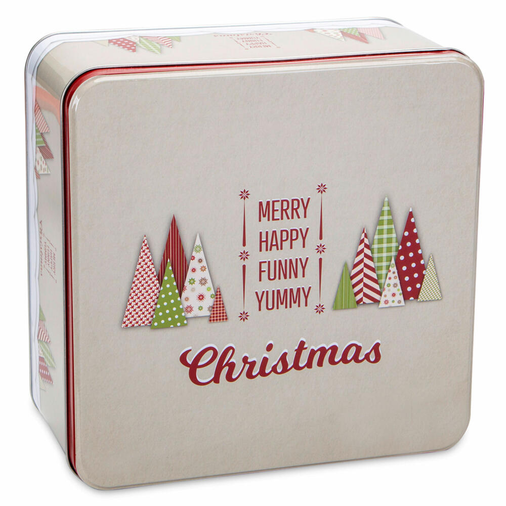 Städter biscuit tin Yummy Christmas square, cookie tin, biscuit tin, tin can, cookie tin, tinplate, 21 x 21 cm, 710030