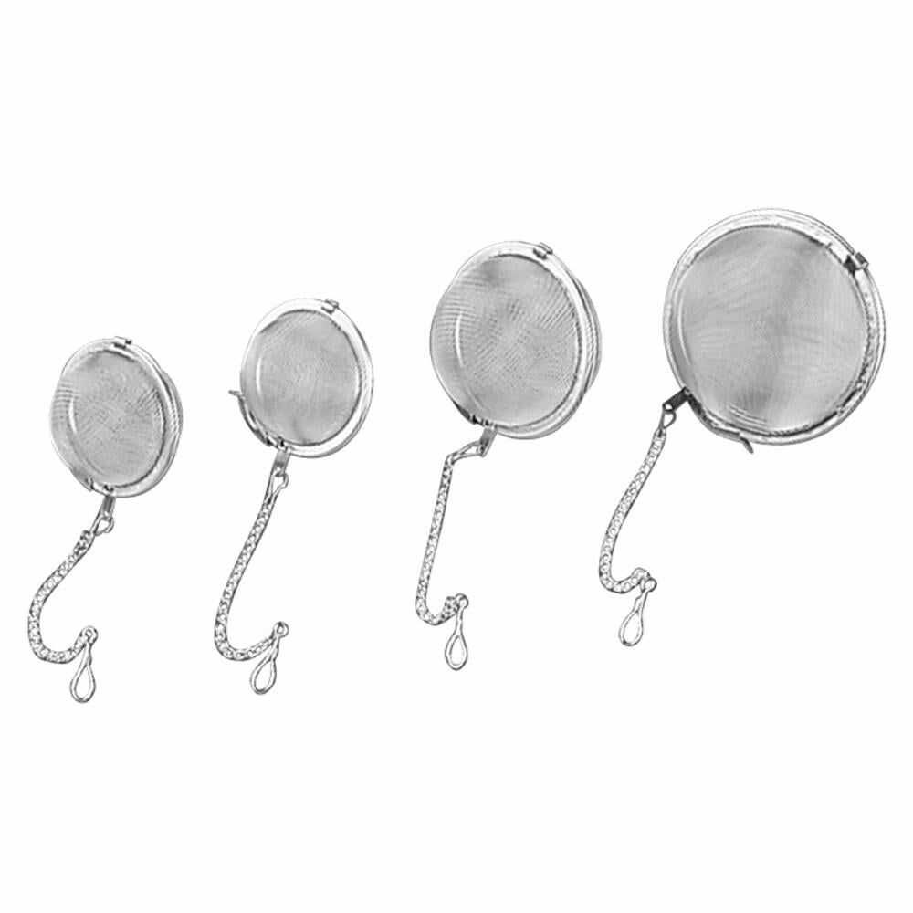 Städter tea and spice ball, with chain, tea ball, spice basket, tea strainer, stainless steel, Ø 4.5 cm, 702011