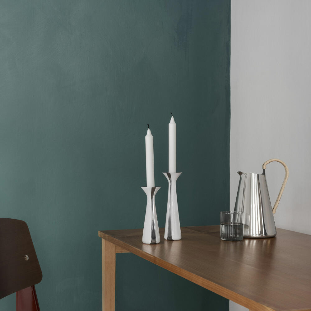 Stelton Unified Kerzenständer Gross, Kerzenhalter, Kerzenleuchter, Aluminium, 21 cm, Weiss, X311