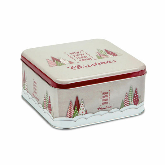 Städter biscuit tin Yummy Christmas square, cookie tin, biscuit tin, tin can, cookie tin, tinplate, 16.5 x 16.5 cm, 710023