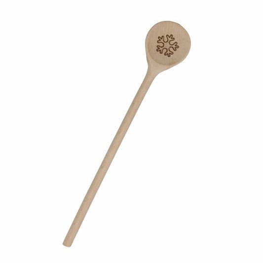 Städter Cooking Spoon Snowflake Round, Cooking Spoon, Stirring Spoon, Kitchen Spoon, Kitchen Aid, Wood, 28 cm, 815131