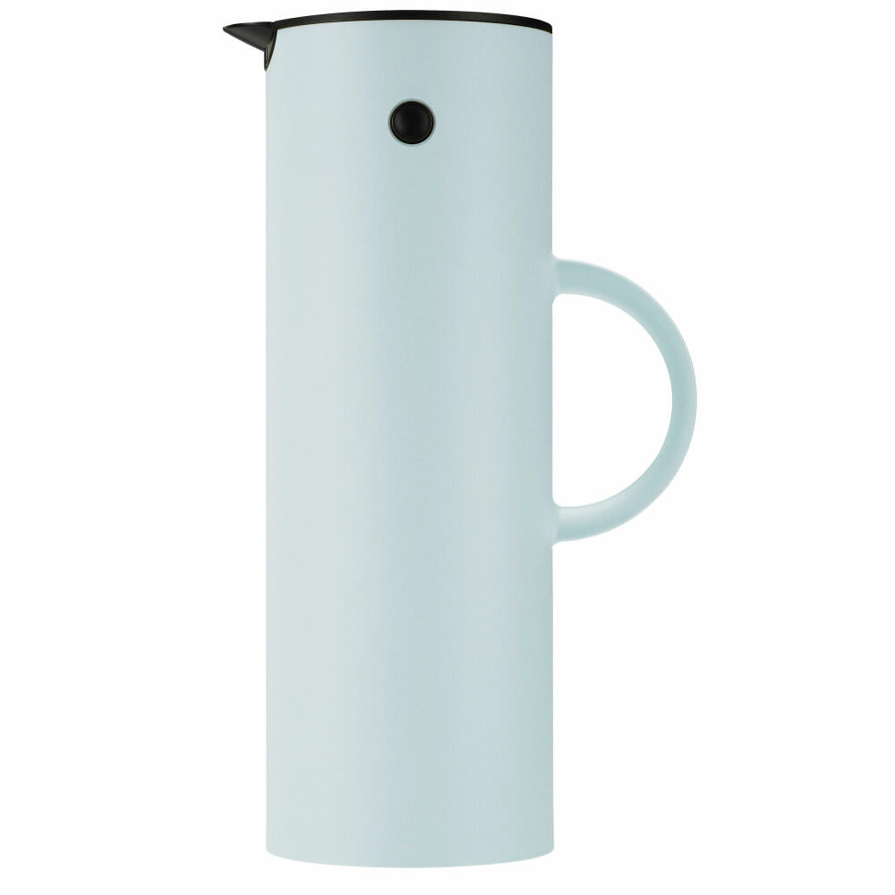 Stelton Isolierkanne EM77, Thermokanne, Kaffeekanne, Kunststoff, Glas, Soft Ice Blue, 1 L, 995-2