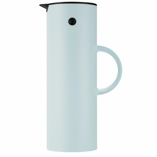 Stelton Isolierkanne EM77, Thermokanne, Kaffeekanne, Kunststoff, Glas, Soft Ice Blue, 1 L, 995-2