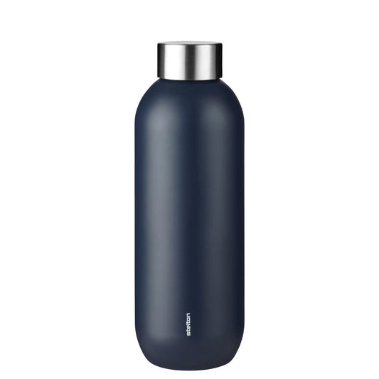 Stelton Isolierflasche Keep Cool, Edelstahl, Kunststoff, Soft Deep Ocean, 600 ml, 355-19