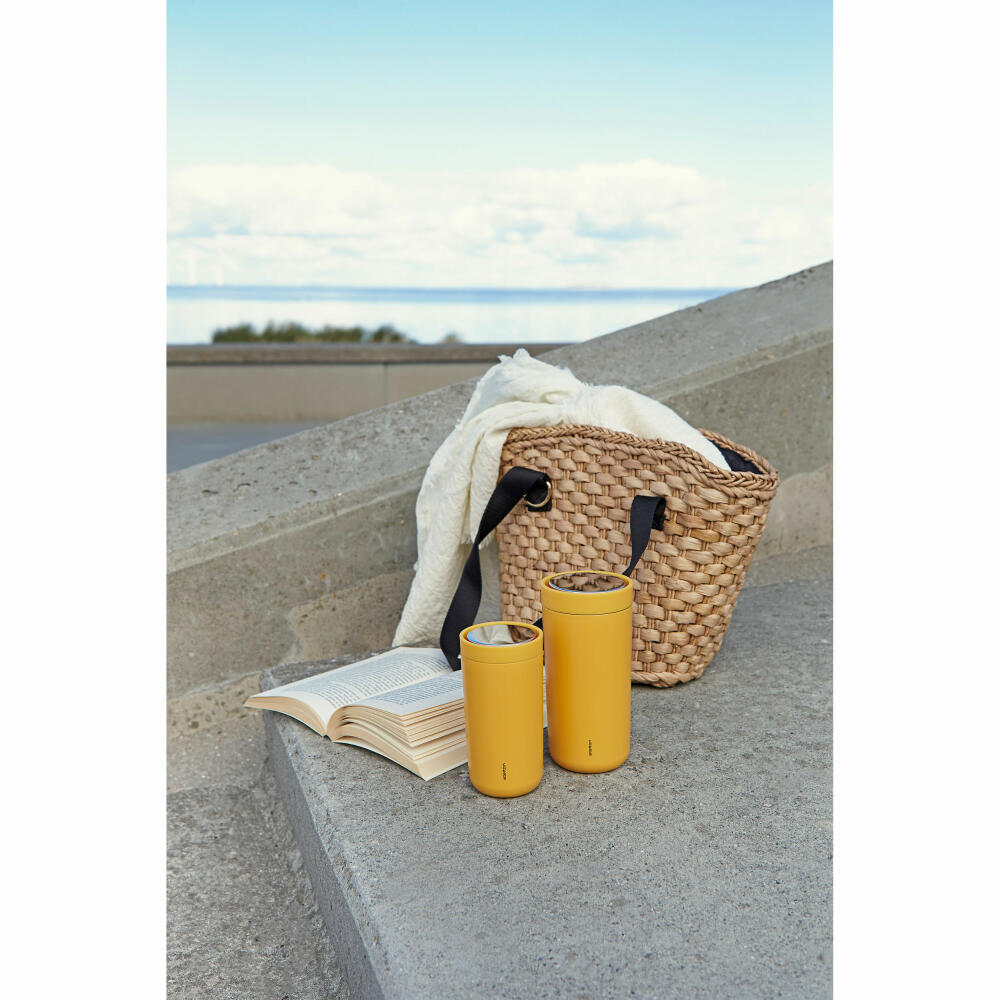 Stelton Thermo Mug To Go Click, Insulated Mug, Stainless Steel, Plastic, Poppy Yellow, 400 ml, 685-43