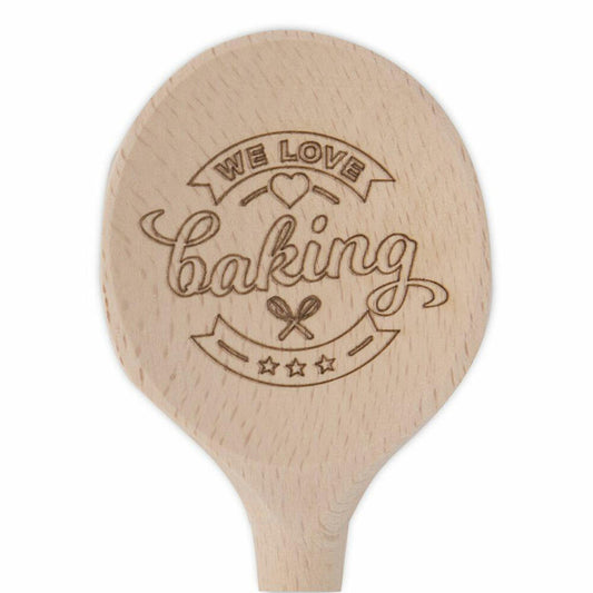 Städter We Love Baking Kochlöffel Rund, Koch Löffel, Rührlöffel, Küchenlöffel, Küchenhelfer, 28 cm, 815018POS