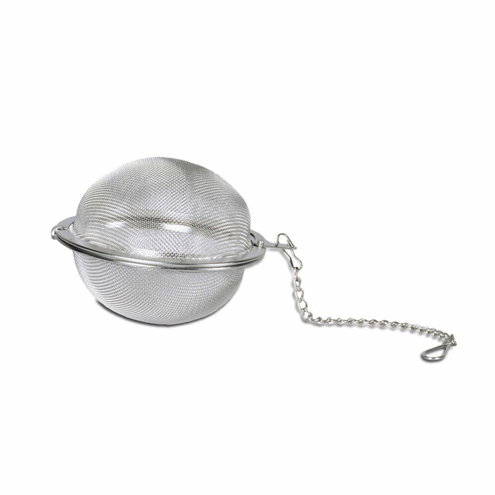 Städter tea and spice ball, with chain, tea ball, spice basket, tea strainer, stainless steel, Ø 6.5 cm, 702035