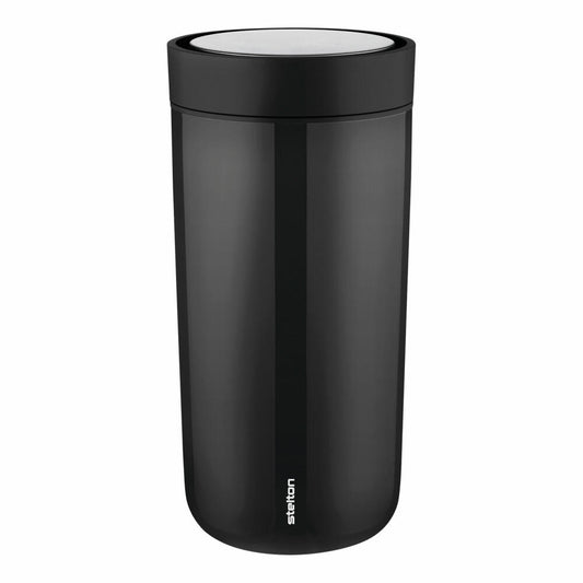 Stelton To Go Click Trinkbecher black, To-Go-Becher, Becher, Stahl, Kunststoff, Schwarz, 400 ml, 685-1