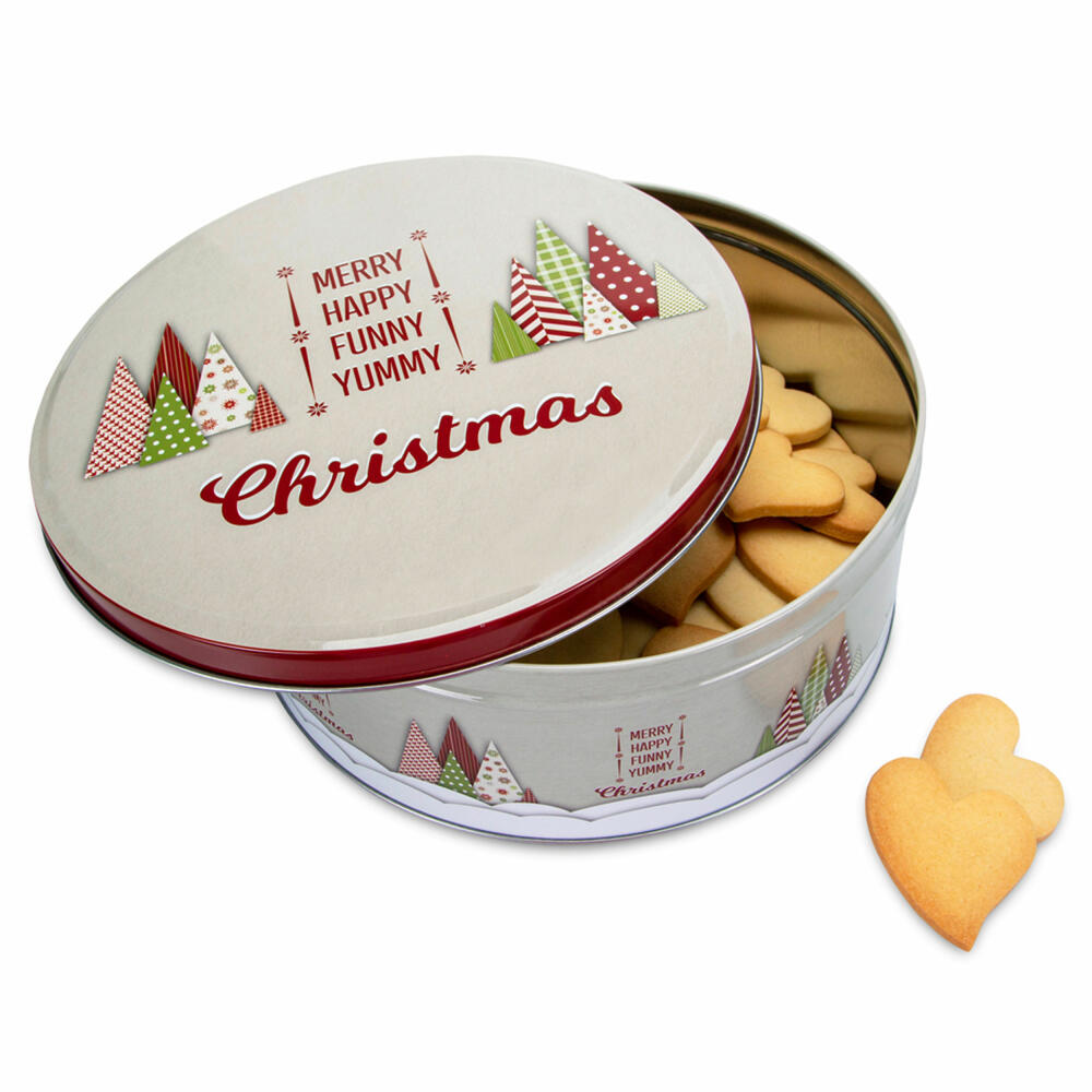 Städter biscuit tin Yummy Christmas round, cookie tin, biscuit tin, tin can, cookie tin, tinplate, Ø 22 cm, 710009