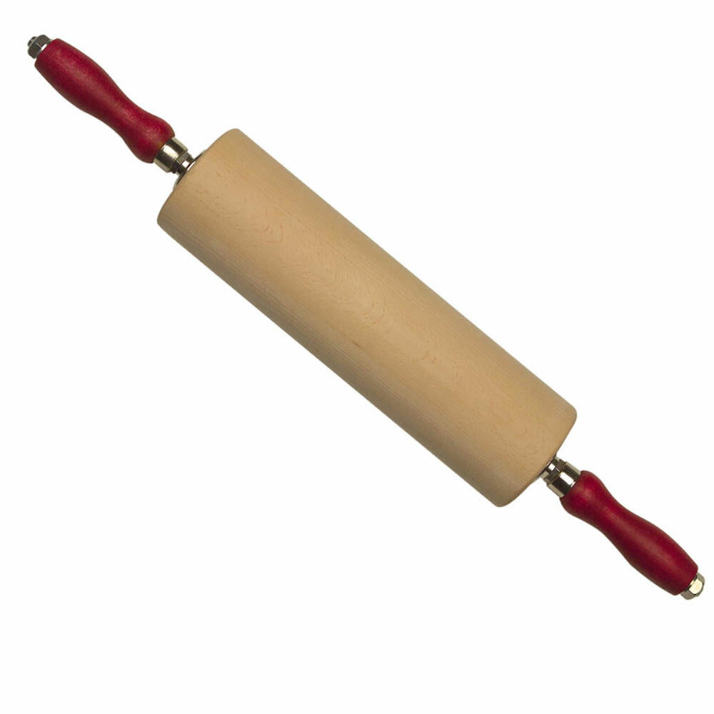 Städter professional rolling pin / rolling pin, with ball bearing and iron axle, rolling pin, pasta roller, dough roller, rolling pin, wood, 35 cm, 800045