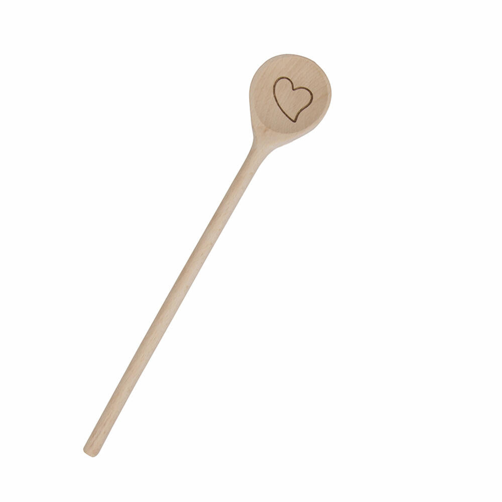 Städter Cooking Spoon Heart Round, Cooking Spoon, Stirring Spoon, Kitchen Spoon, Kitchen Aid, Wood, 28 cm, 815117