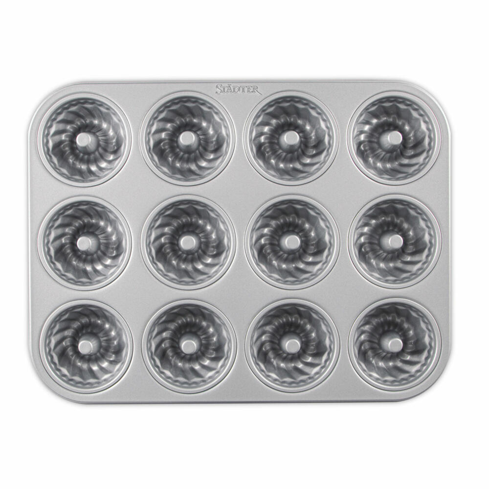 Städter We Love Baking Gugelhupf Mini, baking pan, Gugelhupf pan, Gugelhupf tray, cake pan, metal, 35 x 27 cm, 661899