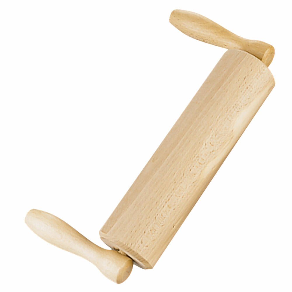 Städter rolling pin, angled handles, rolling pin, pasta roller, dough roller, rolling pin, wood, 23 cm, 800021