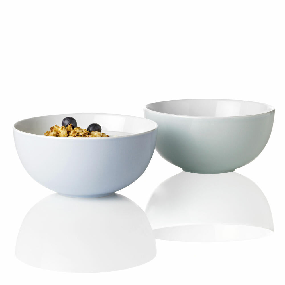 Stelton Emma Schüssel, Schale, Steinzeug, Blau, Spülmaschinenfest, Ø 14 cm, 7 cm, 2er Set, x-206