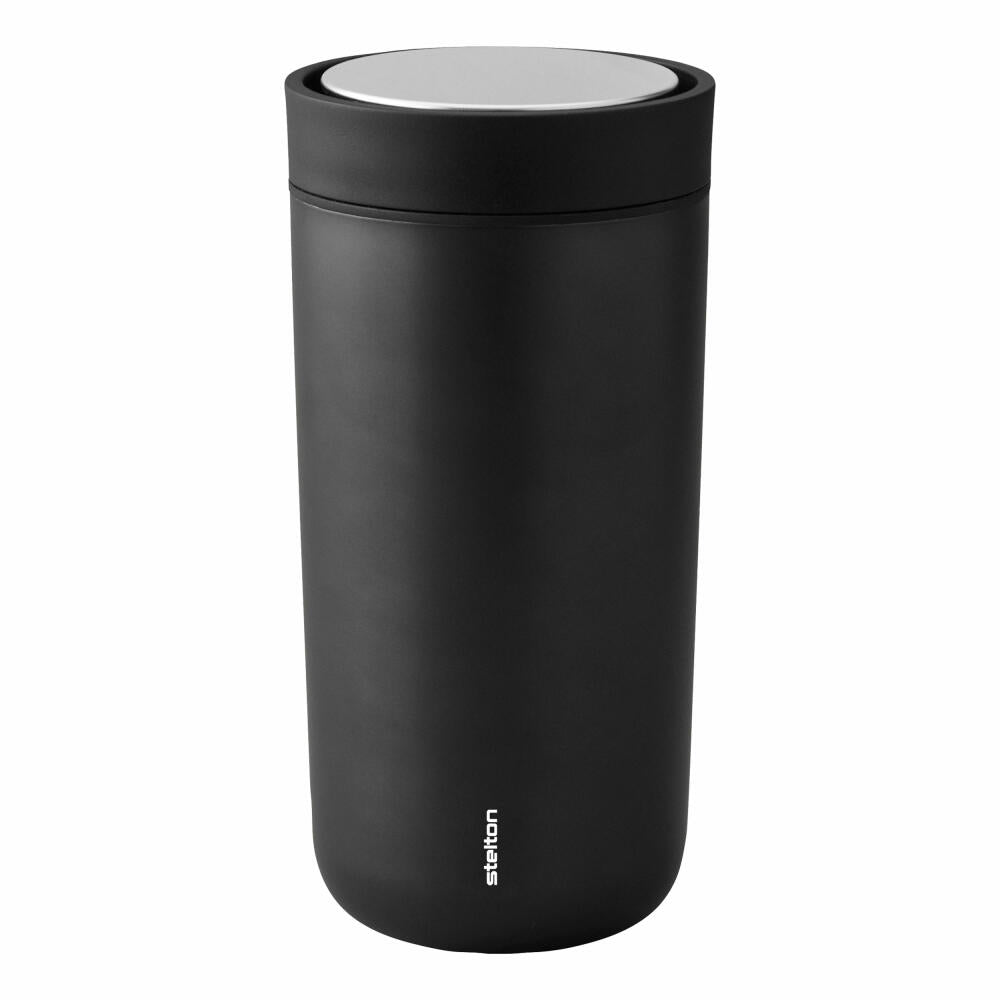 Stelton To Go Click Becher, Trinkbecher, Cup, Edelstahl, Kunststoff, Black Metallic, 400 ml, 685-16