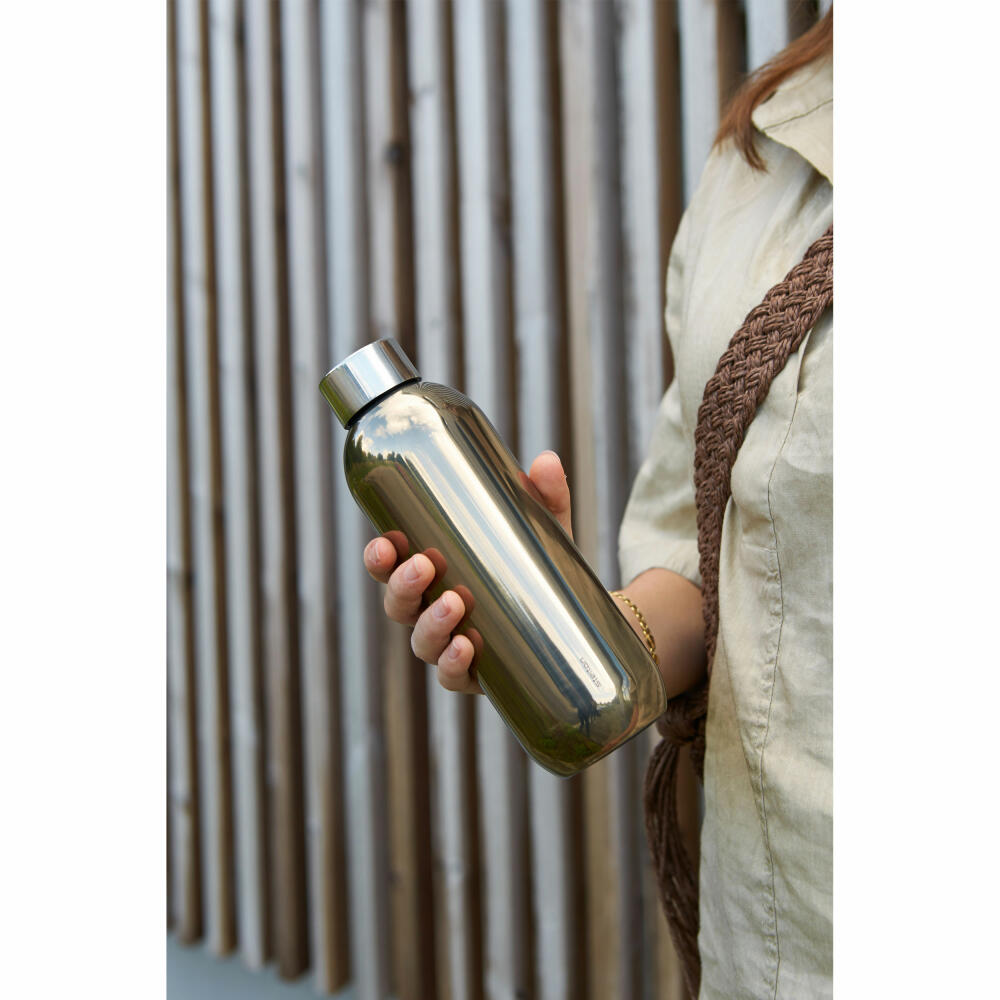 Stelton Isolierflasche Keep Cool Dark Gold, Thermoflasche, Edelstahl, Kunststoff, 600 ml, 355-16